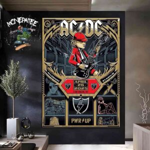 ACDC PWR Up Las Vegas At Allegiant Stadium On April 26 2025 Home Decor Poster Canvas