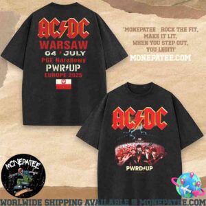 ACDC PWR Up Warsaw Europe Tour 2025 July 04 At Pge Narodowy Washed T-Shirt