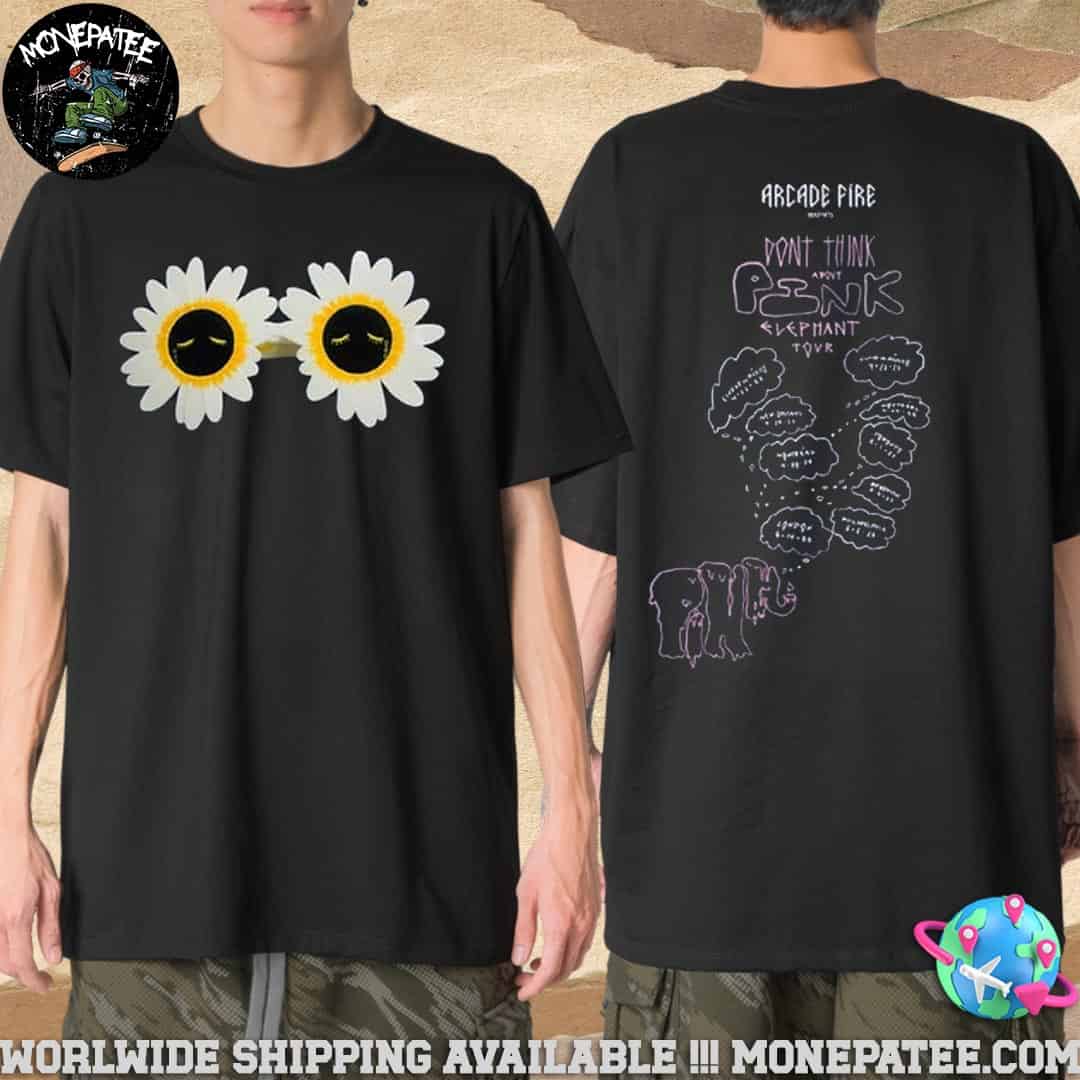 Arcade Fire Band X Mercadorama Dont Think About Pink Elephant Tour Tour 2025 Merchandise T-Shirt Arcade Fire Band X Mercadorama Dont Think About Pink Elephant Tour Tour 2025 Merchandise T-Shirt
