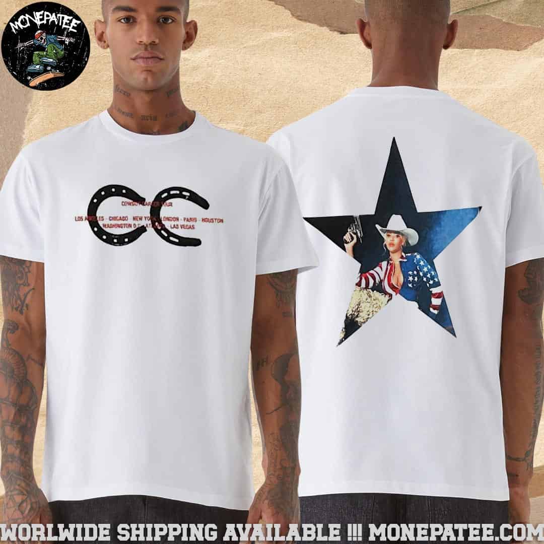 Beyonce Cowboy Carter Tour 2025 Super Star Cities List Merchandise T-Shirt Beyonce Cowboy Carter Tour 2025 Super Star Cities List Merchandise T-Shirt