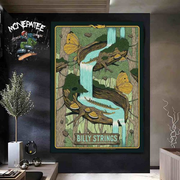 Billy Strings Merchandise At Koka Booth Amphitheatre On April 18 2025 In Cary Nc Home Decor Poster Canvas