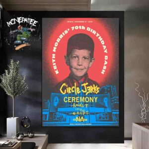 Circle Jerks Keith Morris 70th Birthday Bash Home Decor Poster Canvas
