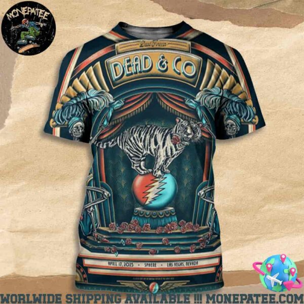 Dead And Company Dead Forever Merch For Las Vegas Nevada At Sphere On April 17 2025 All Over Print T-Shirt