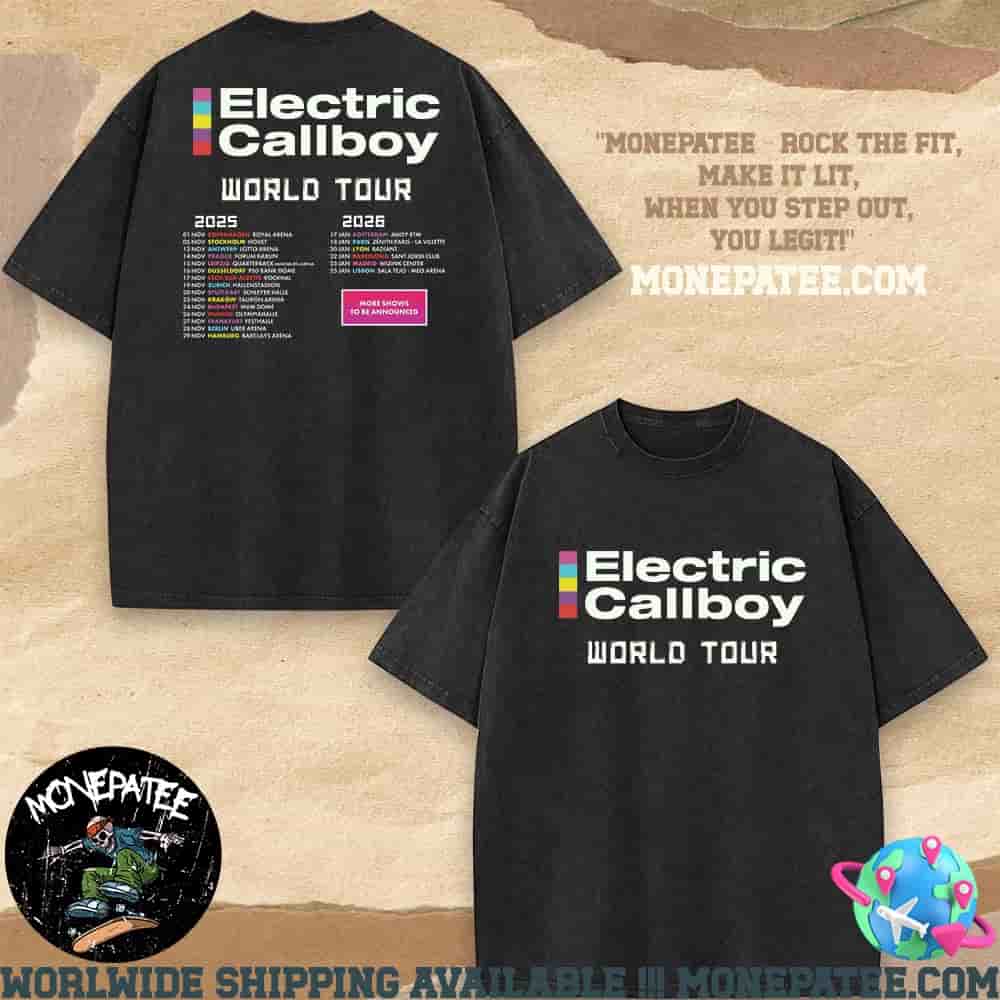 Electric Callboy World Tour 2025-26 Washed T-Shirt Electric Callboy World Tour 2025-26 Washed T-Shirt