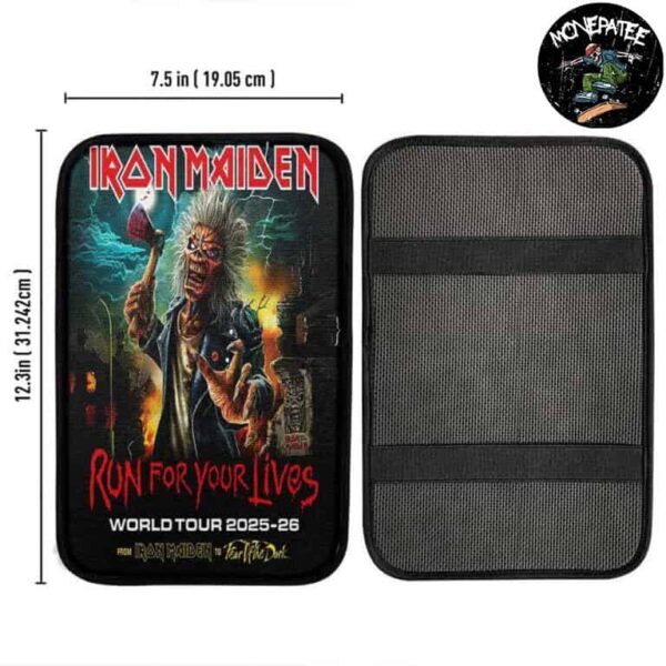 Iron Maiden Run For Your Lives World Tour 2025-26 From Iron Maiden To Fear The Dark For Car Center Console Cover