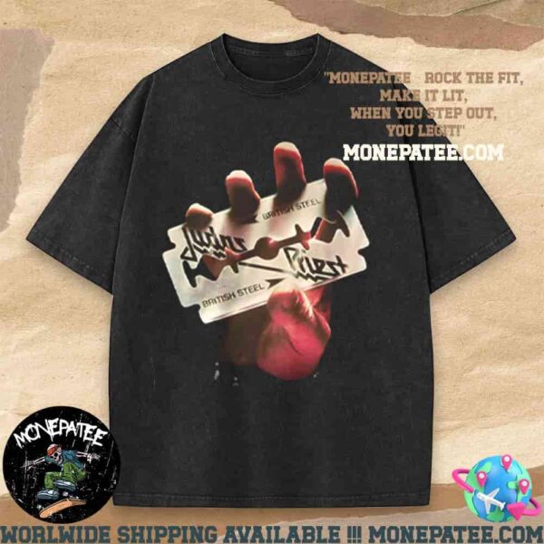 Judas Priest British Steel 45th Anniversary Wahsed T-Shirt