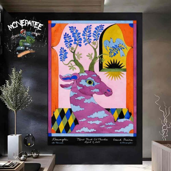 Khruangbin Helado Negro At Texas Trust Cu Theatre In Grand Prairie Tx Apr 9 2025 Poster Canvas