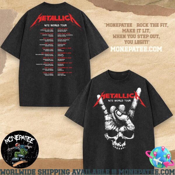 Metallica M72 North American World Tour 2025 Washed T-Shirt