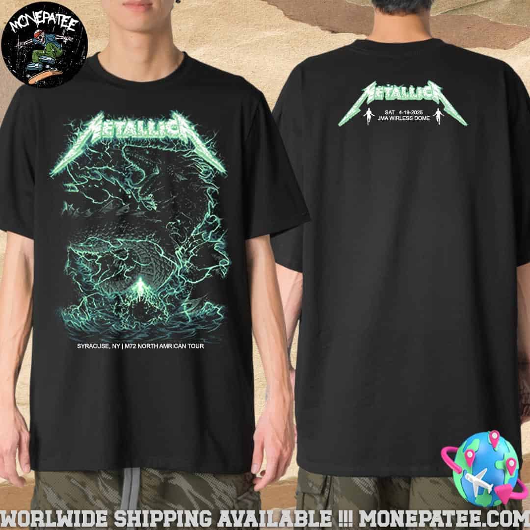 Metallica M72 Syracuse Merch Shirt In New York At JMA Wireless Dome On April 19 2025 Unisex T-Shirt Metallica M72 Syracuse Merch Shirt In New York At JMA Wireless Dome On April 19 2025 Unisex T-Shirt