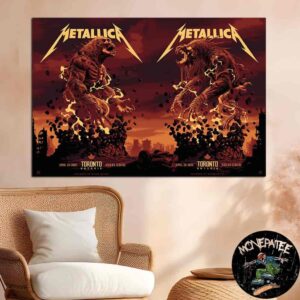 Metallica M72 Toronto Canada North American Tour Night 1 And 2 April 24-26 2025 At Rogers Centre Art Work By John Guydo Poster Canvas