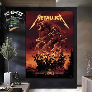 Metallica M72 Toronto Canada North American Tour Night 2 April 26 2025 At Rogers Centre Art Work By John Guydo Poster Canvas