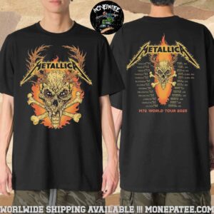 Metallica M72 World Tour 2025 Tour Dates And Cities Merchandise T-Shirt