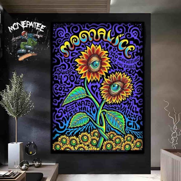 Moonalice April 20 2025 At 420 Gathering Of The Tribe Sweetwater Music Hall In Mill Valley CA Home Decor Poster Canvas