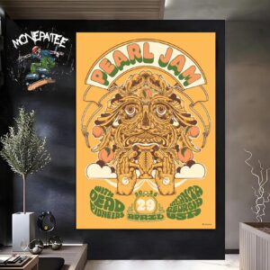 Pearl Jam Atlanta Georgia USA Dark Matter World Tour On April 29 2025 With Dead Pioneers Art By Taylor Rushing Poster