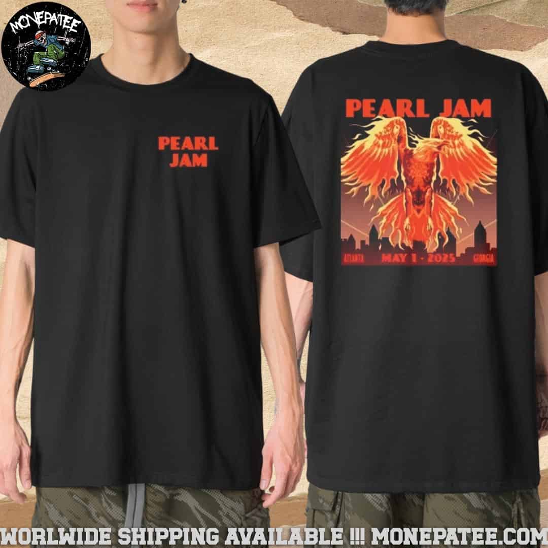 Pearl Jam Atlanta Georgia USA On May 1st Dark Matter World Tour 2025 With Dead Pioneers Event Merchandise T-Shirt Pearl Jam Atlanta Georgia USA On May 1st Dark Matter World Tour 2025 With Dead Pioneers Event Merchandise T-Shirt