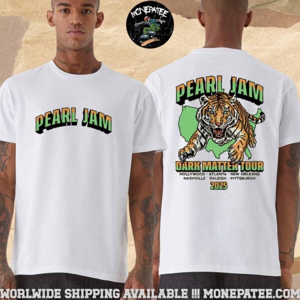 Pearl Jam’s Dark Matter World Tour 2025 Tiger Kid T-Shirt