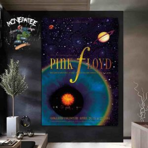 Pink Floyd A Colourful Poster For The Three Shows April 20 21 22 1994 At The Oakland Coliseum California USA Home Decor Poster Canvas