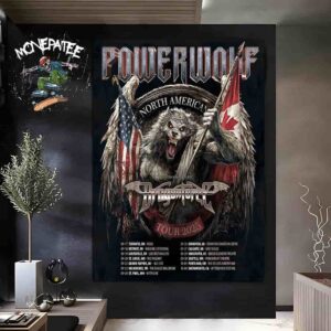 Powerwolf North America Tour Dates 2025 The Wolf Returns With Dragonforce Home Decor Poster Canvas
