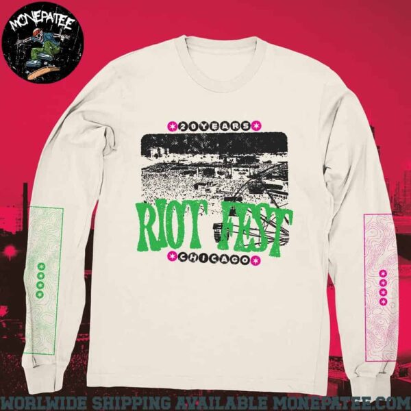 Riot Fest 20 Years 2025 Chicago Ferris Wheel All Over Print Long Sleeve Shirt