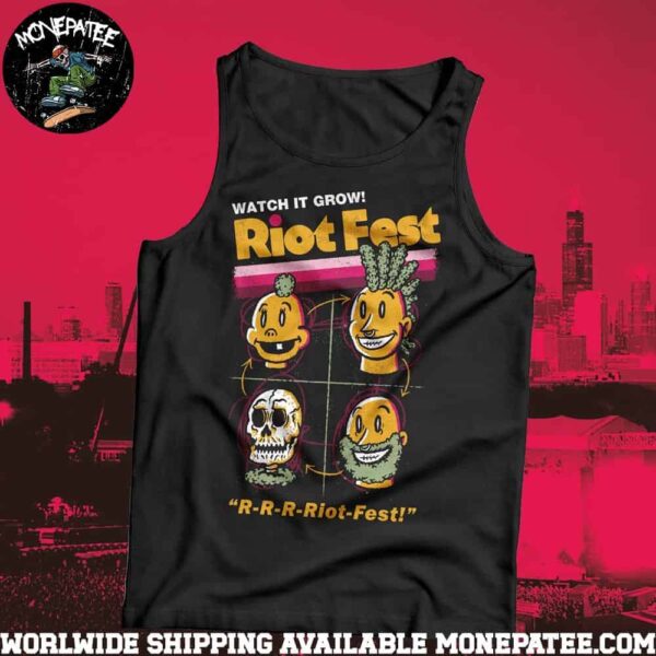 Riot Fest 20 Years 2025 Chicago Watch It Grow Tank Top T-Shirt