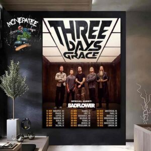 Three Days Grace Europe And UK Tour 2025 With Badflower Dates List Poster
