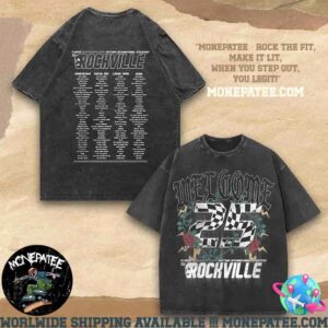 Welcome To Rockville 2025 Logo And Finish Line Up Washed T-Shirt