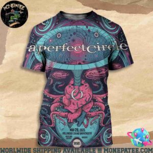 A Perfect Circle Poster For Show In Maryland Heights MO On May 29 2025 At Hollywood Casino Amphitheatre All Over Print T-Shirt