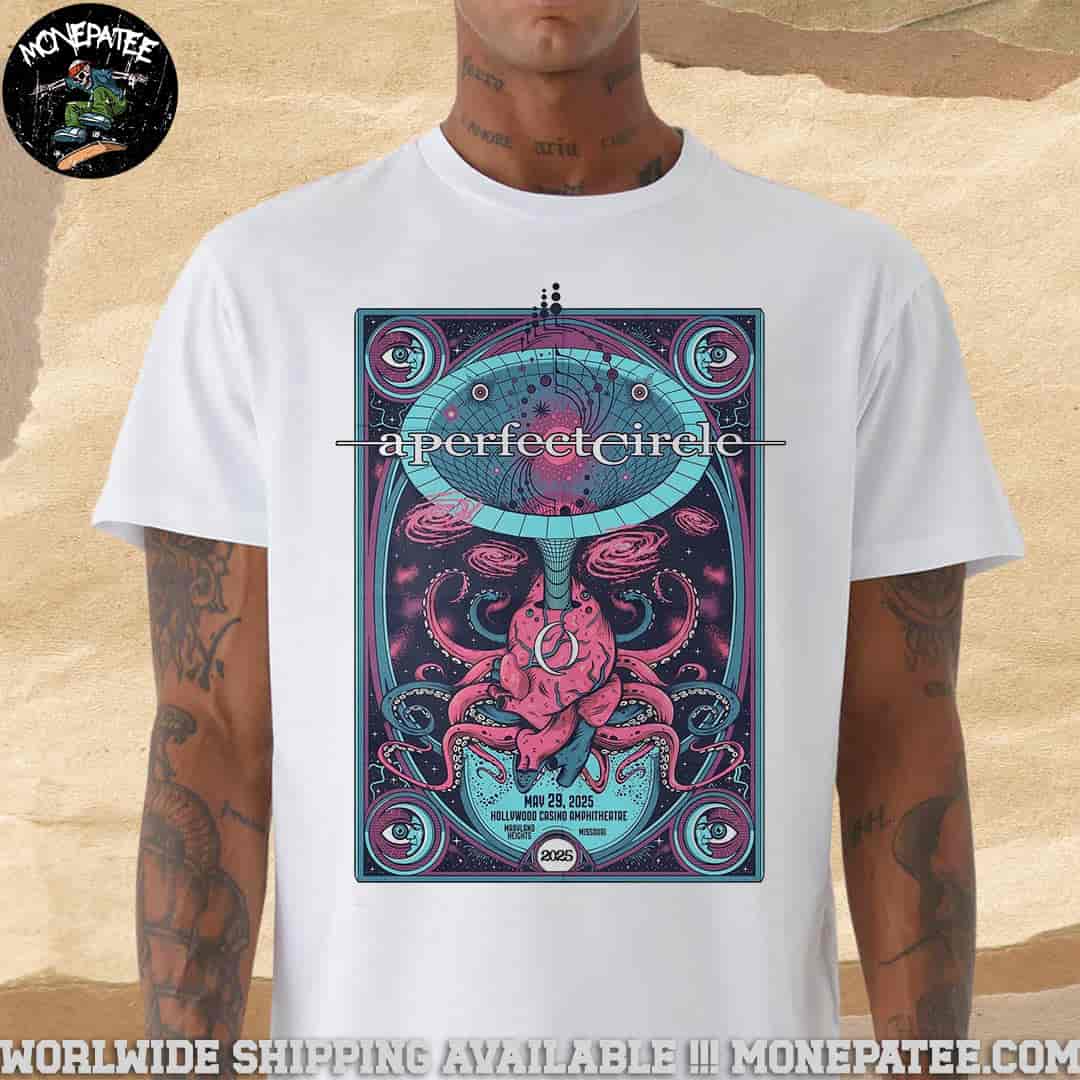 A Perfect Circle Poster For Show In Maryland Heights MO On May 29 2025 At Hollywood Casino Amphitheatre Unisex T-Shirt A Perfect Circle Poster For Show In Maryland Heights MO On May 29 2025 At Hollywood Casino Amphitheatre Unisex T-Shirt