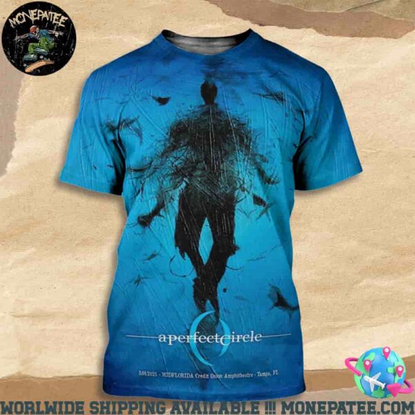 A Perfect Circle Sessanta V 2.0 In Tampa FL On May 08 2025 At Midflorida Credit Union Amphitheatre All Over Print T-Shirt