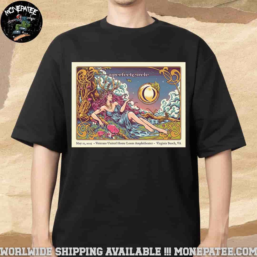 A Perfect Circle Sessanta V2.0 In Virginia Beach VA On May 11 At Veterans United Home Loans Amphitheater 2025 Unisex T-Shirt A Perfect Circle Sessanta V2.0 In Virginia Beach VA On May 11 At Veterans United Home Loans Amphitheater 2025 Unisex T-Shirt