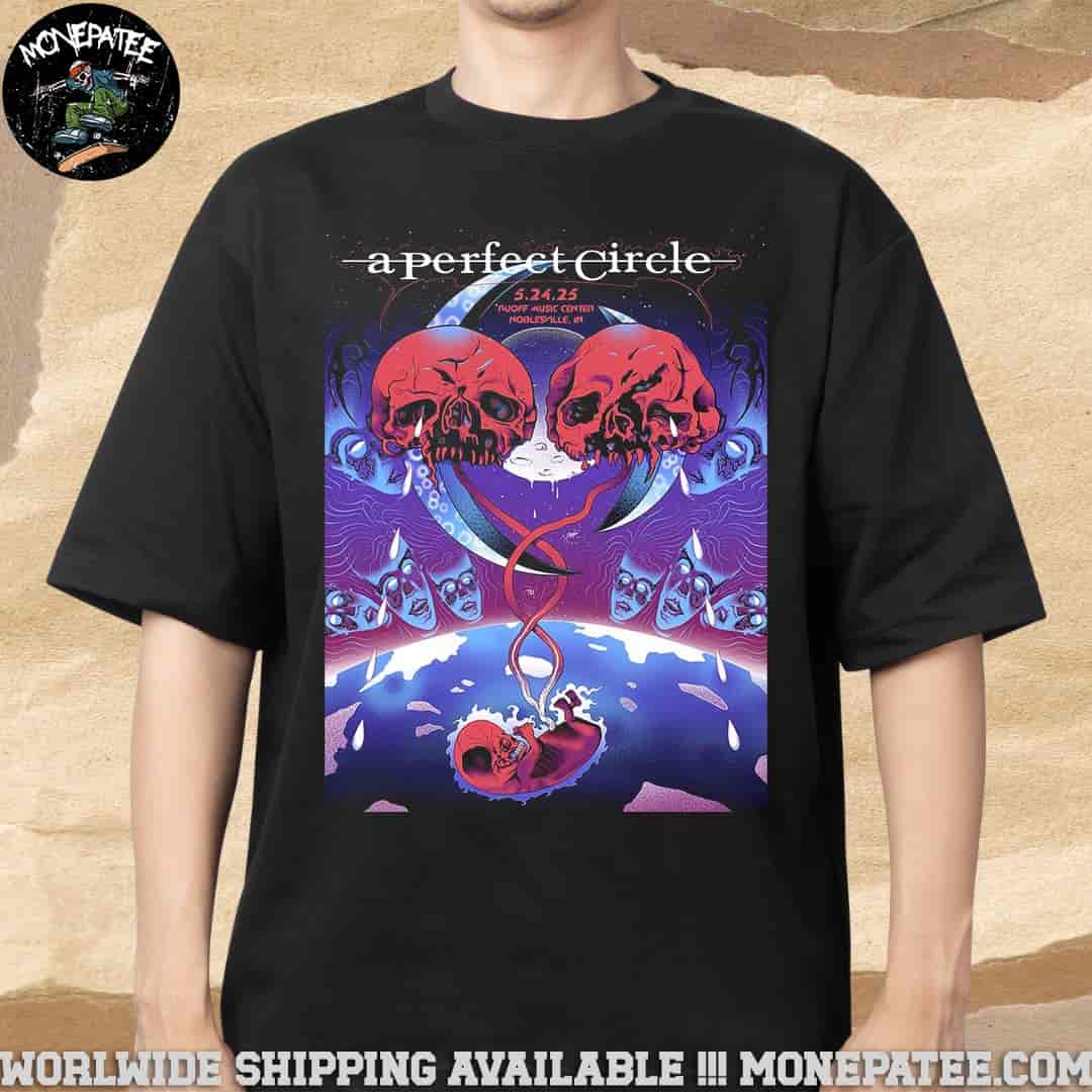 A Perfect Circle Sessanta V2.0 Poster For Noblesville In On My 24 2025 At Ruoff Music Center Unisex T-Shirt A Perfect Circle Sessanta V2.0 Poster For Noblesville In On My 24 2025 At Ruoff Music Center Unisex T-Shirt