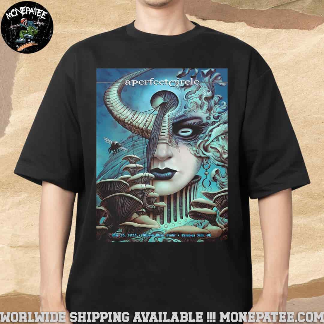 A Perfect Circle Sessanta V2.0 Poster In Cuyahoga Falls OH At Blossom Music Center On May 25 2025 Unisex T-Shirt A Perfect Circle Sessanta V2.0 Poster In Cuyahoga Falls OH At Blossom Music Center On May 25 2025 Unisex T-Shirt