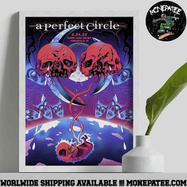 A Perfect Circle Sessanta V2.0 Poster For Noblesville In On My 24 2025 At Ruoff Music Center Decorative Poster Canvas