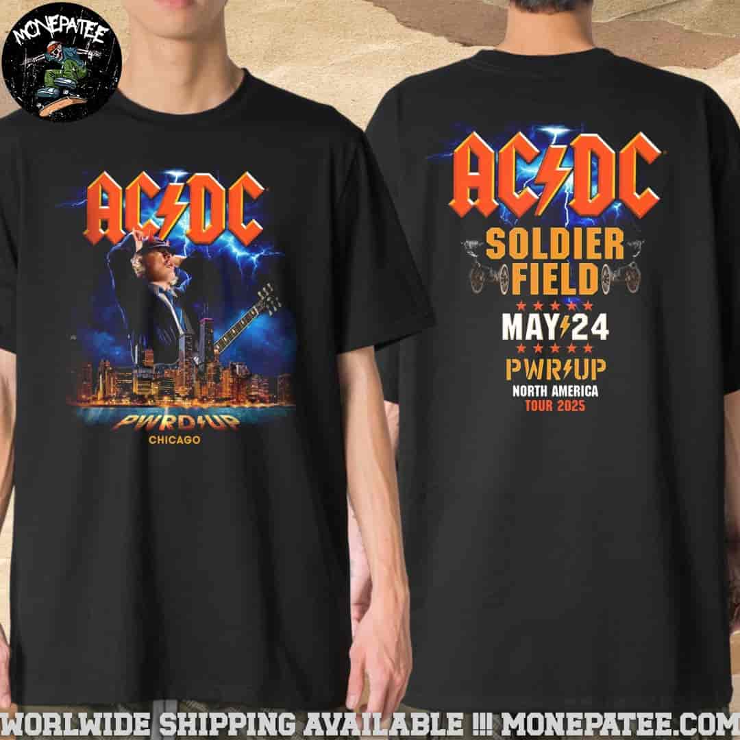 AC DC Chicago PWR Up North America Tour 2025 At Soldier Field On May 24 Exclusive Merchandise Unisex T-Shirt AC DC Chicago PWR Up North America Tour 2025 At Soldier Field On May 24 Exclusive Merchandise Unisex T-Shirt