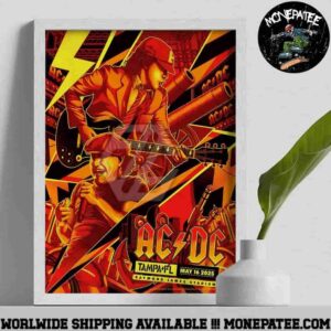 AC DC PWR Up Tampa Florida 2025 At Raymond James Stadium On May 16 Home Decor Poster Canvas