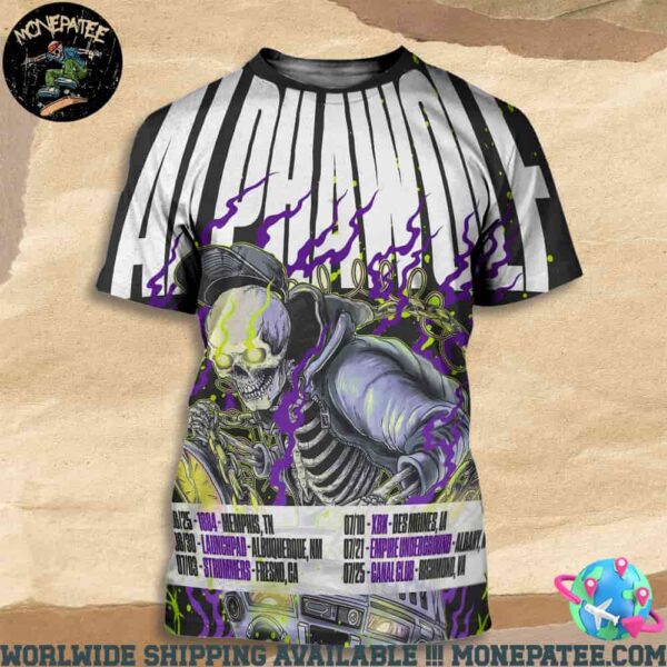 Alpha Wolf Summer Of Loud Festival Dates List 2025 All Over Print T-Shirt