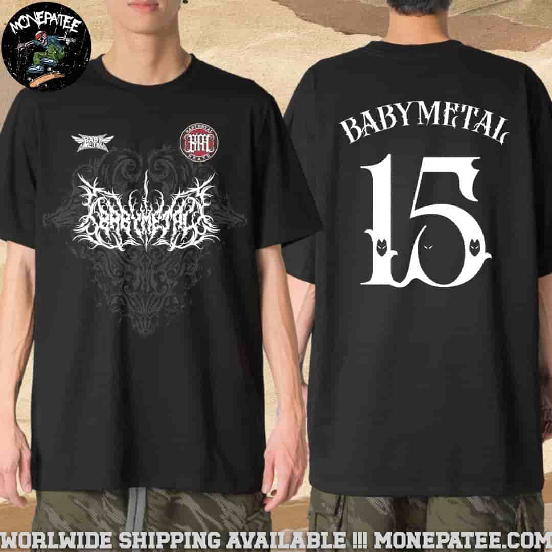BABYMETAL UK-Europe Arena Tour 2025 15 Number Mechandise Unisex T-Shirt BABYMETAL UK-Europe Arena Tour 2025 15 Number Mechandise Unisex T-Shirt