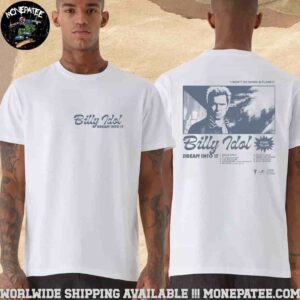 Billy Idol Dream Into It Script White Merchandise 2025 T-Shirt
