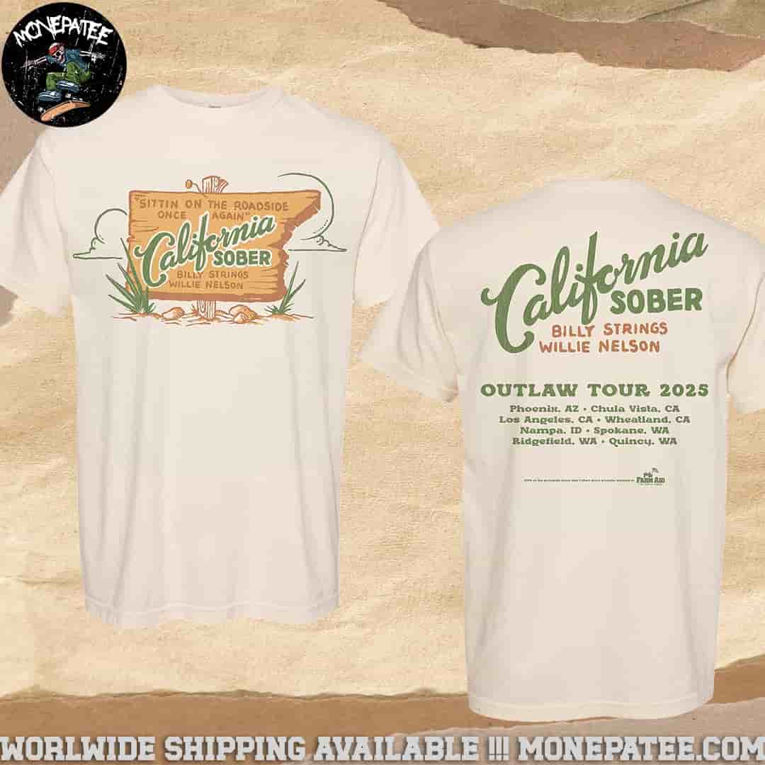 Billy Strings Outlaw Tour Dates May 2025 California Saber Merchandise Unisex T-Shirt Billy Strings Outlaw Tour Dates May 2025 California Saber Merchandise Unisex T-Shirt