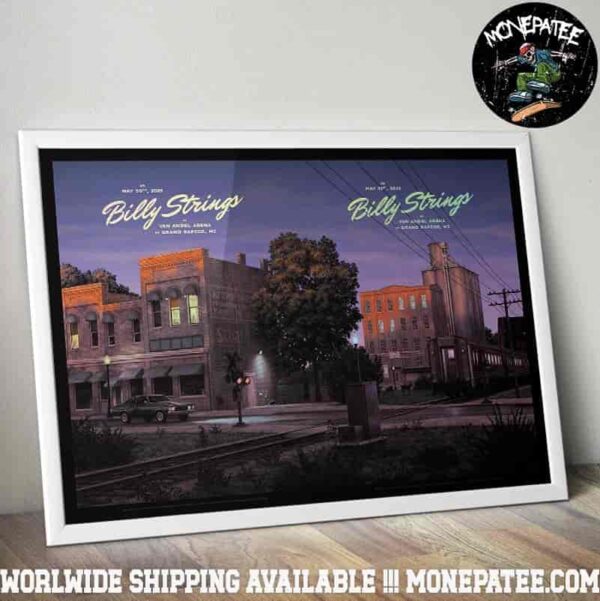 Billy Strings Poster In Grand Rapids MI At Van Andel Arena On May 30-31th 2025 Decorative Poster Canvas