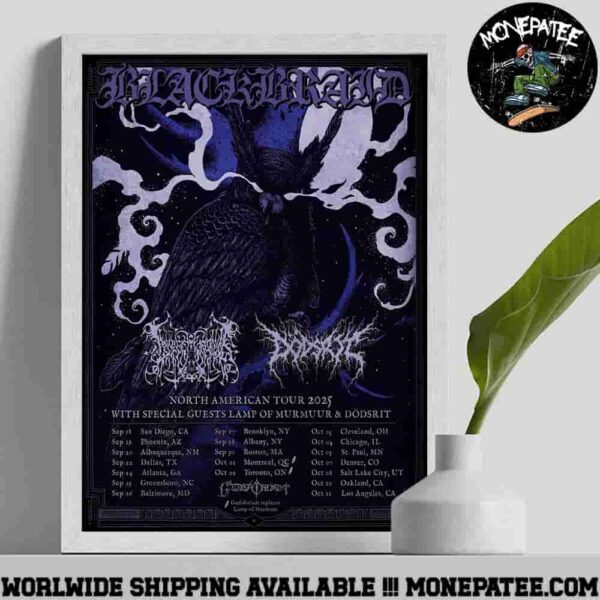 Blackbraid Band North American Tour 2025 With Lamp Of Murmuur And Dodsrit Home Decor Poster Canvas