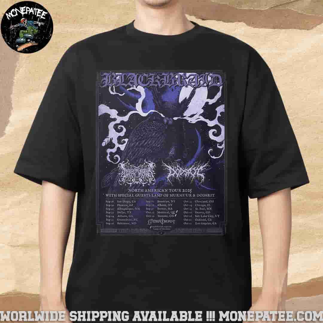 Blackbraid Band North American Tour 2025 With Lamp Of Murmuur And Dodsrit Merchandise T-Shirt Blackbraid Band North American Tour 2025 With Lamp Of Murmuur And Dodsrit Merchandise T-Shirt