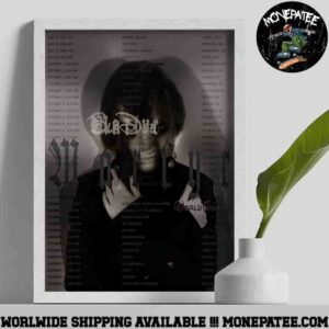 Bladee Martyr World Tour Dates 2025 Merchandise Poster Canvas