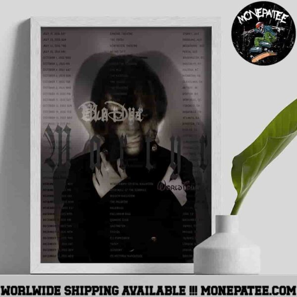 Bladee Martyr World Tour Dates 2025 Merchandise Poster Canvas