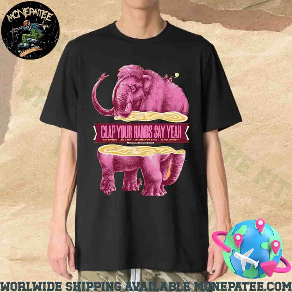 Clap Your Hands Say Yeah St Pual Minnesota May 2 2025 At Amsterdam Bar And Hall Merchandise T-Shirt Clap Your Hands Say Yeah St Pual Minnesota May 2 2025 At Amsterdam Bar And Hall Merchandise T-Shirt