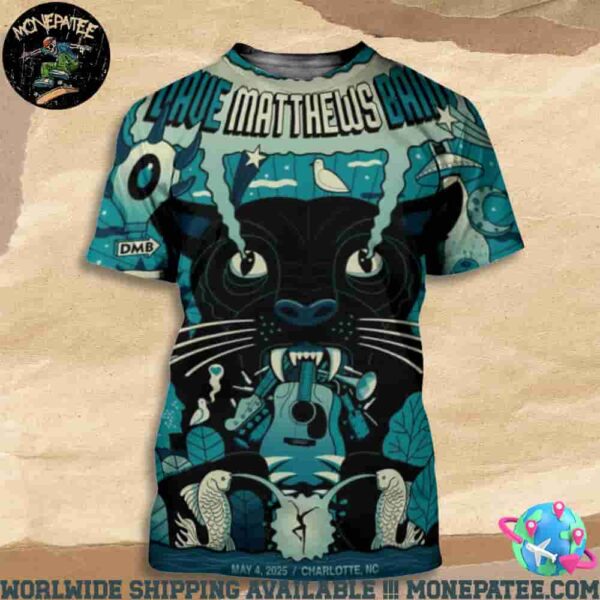 Dave Matthews Band Charlotte NC On May 4 2025 All Over Print T-Shirt
