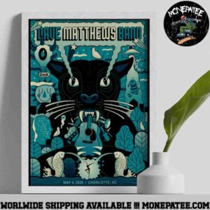 Dave Matthews Band Charlotte NC On May 4 2025 Home Decor Poster Canvas