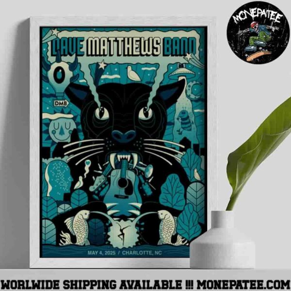 Dave Matthews Band Charlotte NC On May 4 2025 Home Decor Poster Canvas