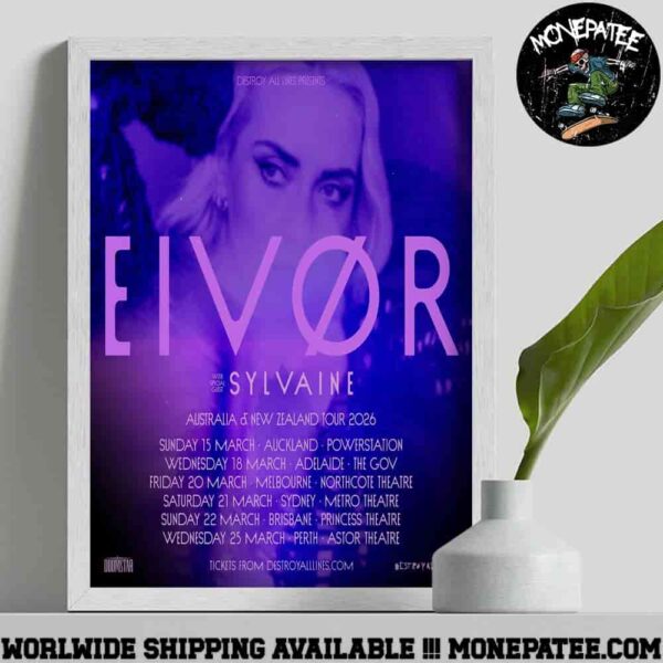 Eivor Australia And New Zealand Tour 2026 Dates List With Sylvaine Decorative Poster Canvas