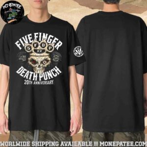 Five Finger Death Punch 20th Anniversary Knucklehead Two Sides Merchandise 2025 T-Shirt